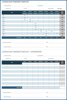 Example of Free Excel Timesheet Template Multiple Employees