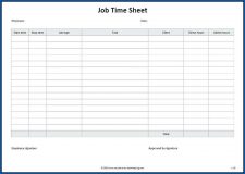 Example of Free Printable Time Sheets PDF