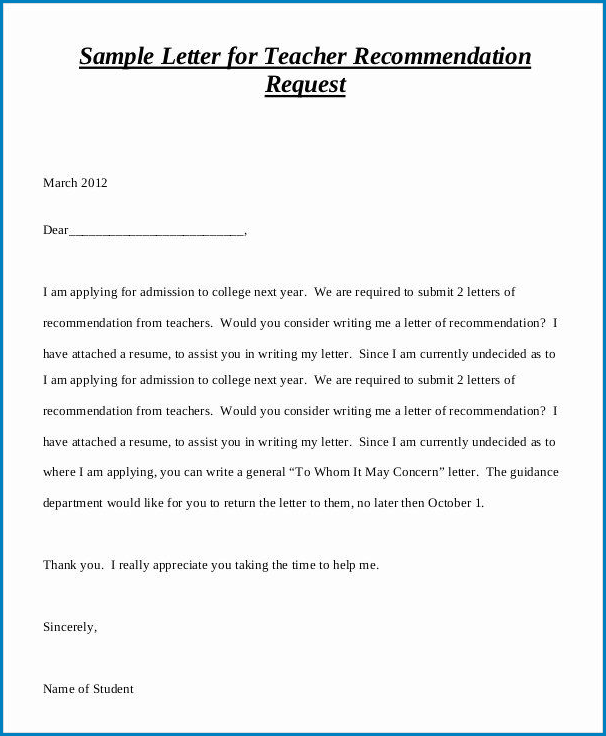College Letter Of Recommendation Sample from www.templateral.com