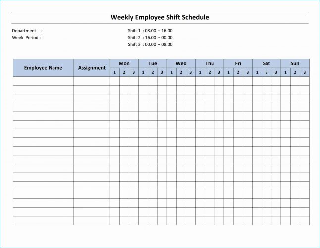 √ Free Editable Monthly Work Schedule Template