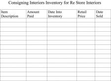Example of Party Attire Inventory Template