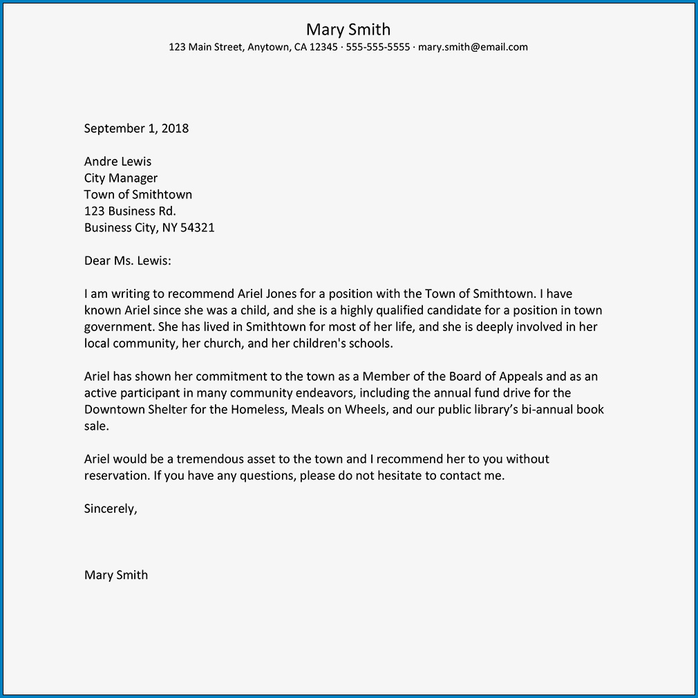 Personal Letter Of Recommendation Templates from www.templateral.com