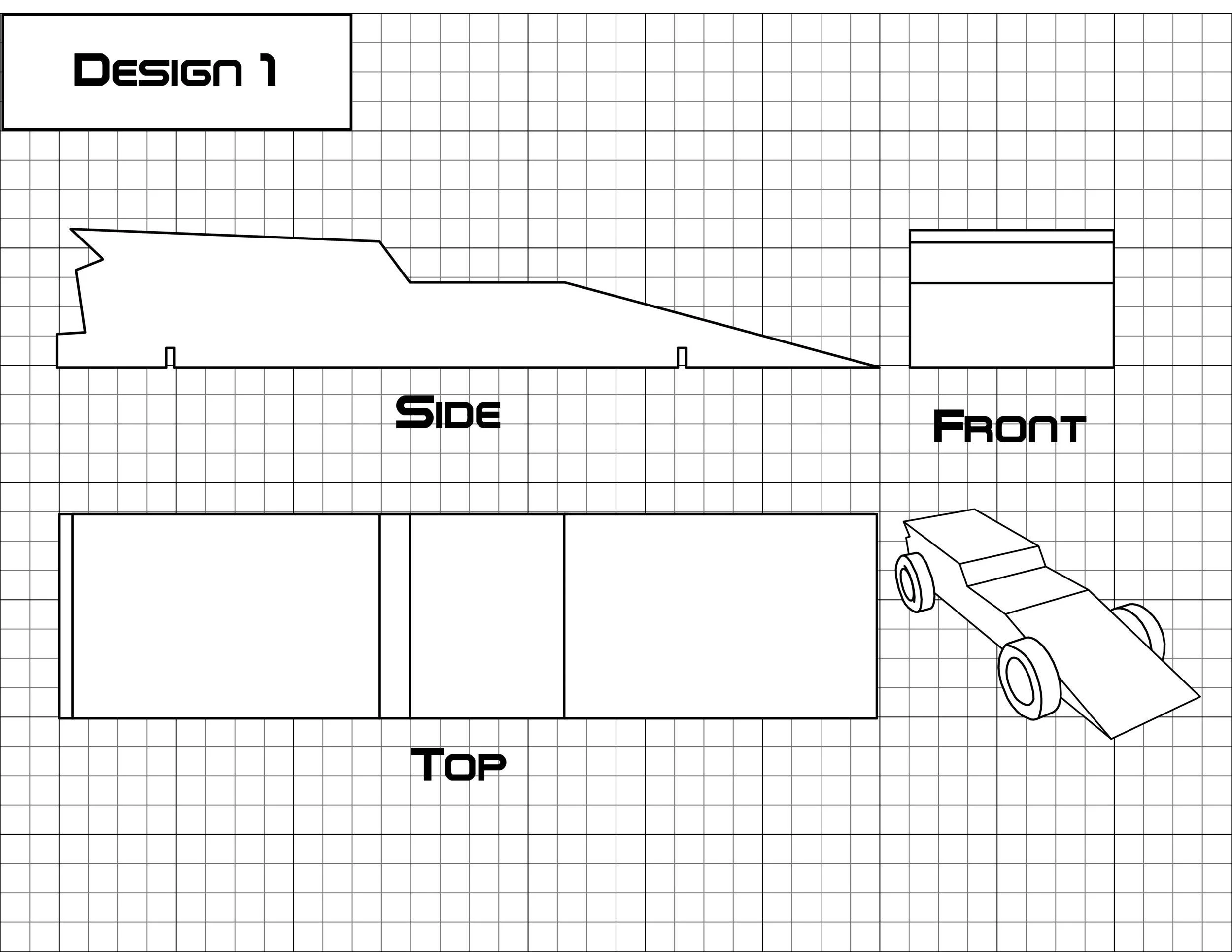 Example of Pinewood Derby Car Template