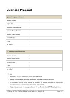 Example of Printable Business Proposal Template