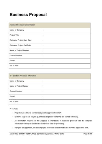 √ Printable Business Proposal Template