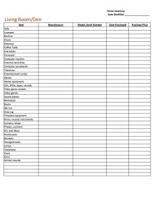 Example of Printable Inventory List Template | Templateral