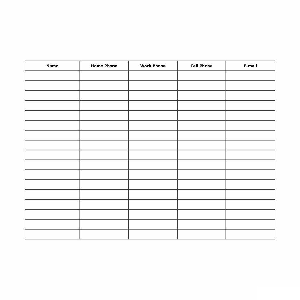 Example of Printable Phone Extension List Template Example of Printable Phone Extension List Template