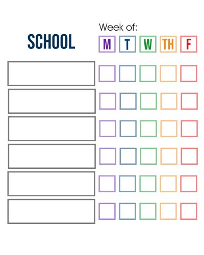 √ Printable School Daily Schedule Template
