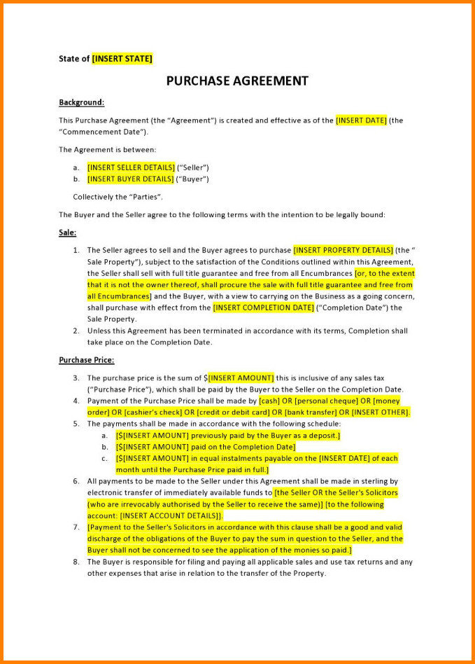 Example of Real Estate Sale Agreement Template Example of Real Estate Sale Agreement Template