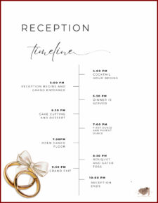 Example of Reception Schedule Template
