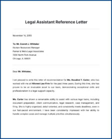 Example of Reference Letter Template for an Employee