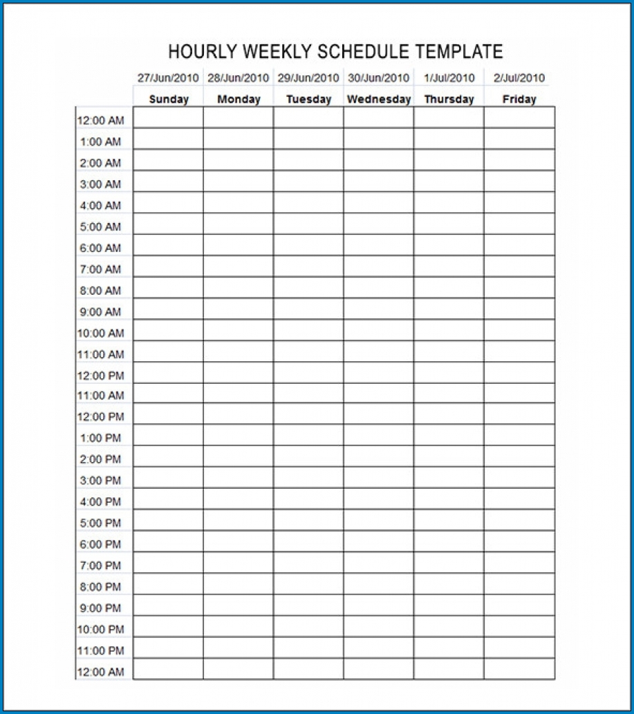  Free Editable Schedule Template Hourly