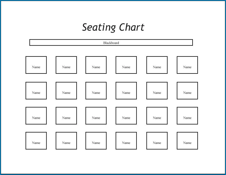 Example of Seating Chart Template