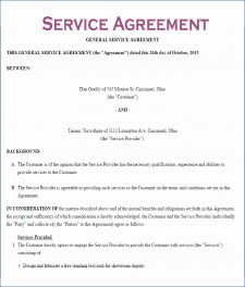 Example of Service Contract Template