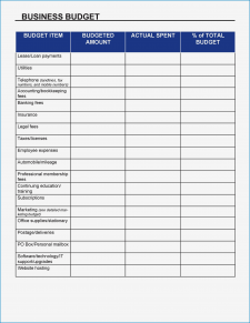 √ Free Printable Small Business Budget Template