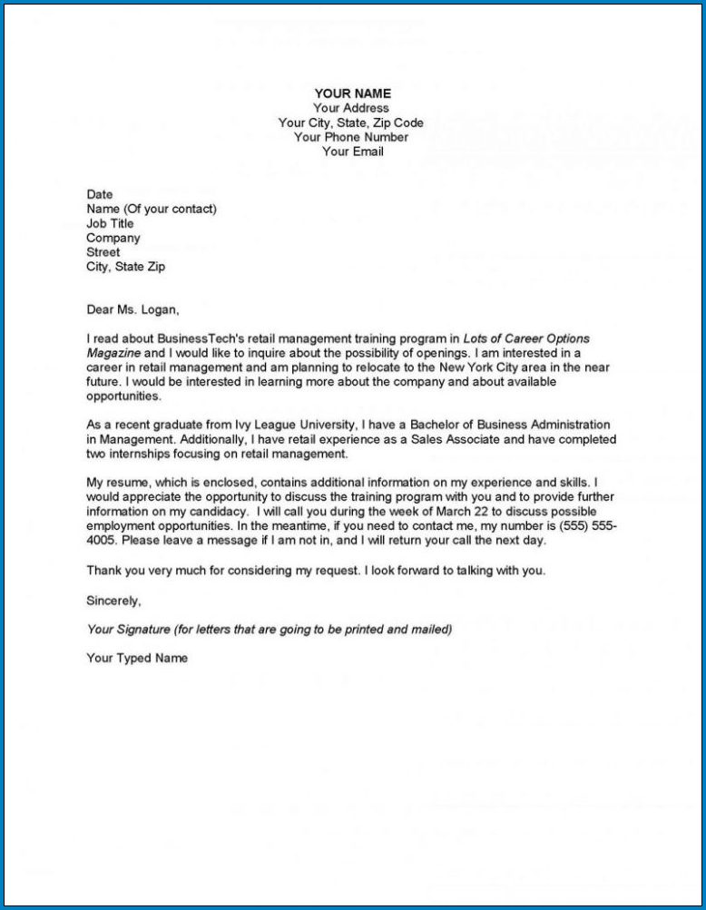 Example of Teacher Letter Of Interest