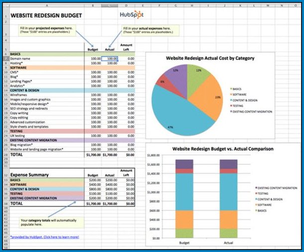 Excel Budget Template Example