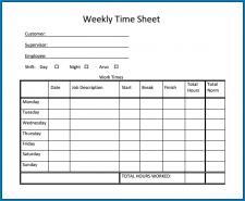 Excel Timesheet Template Weekly Sample