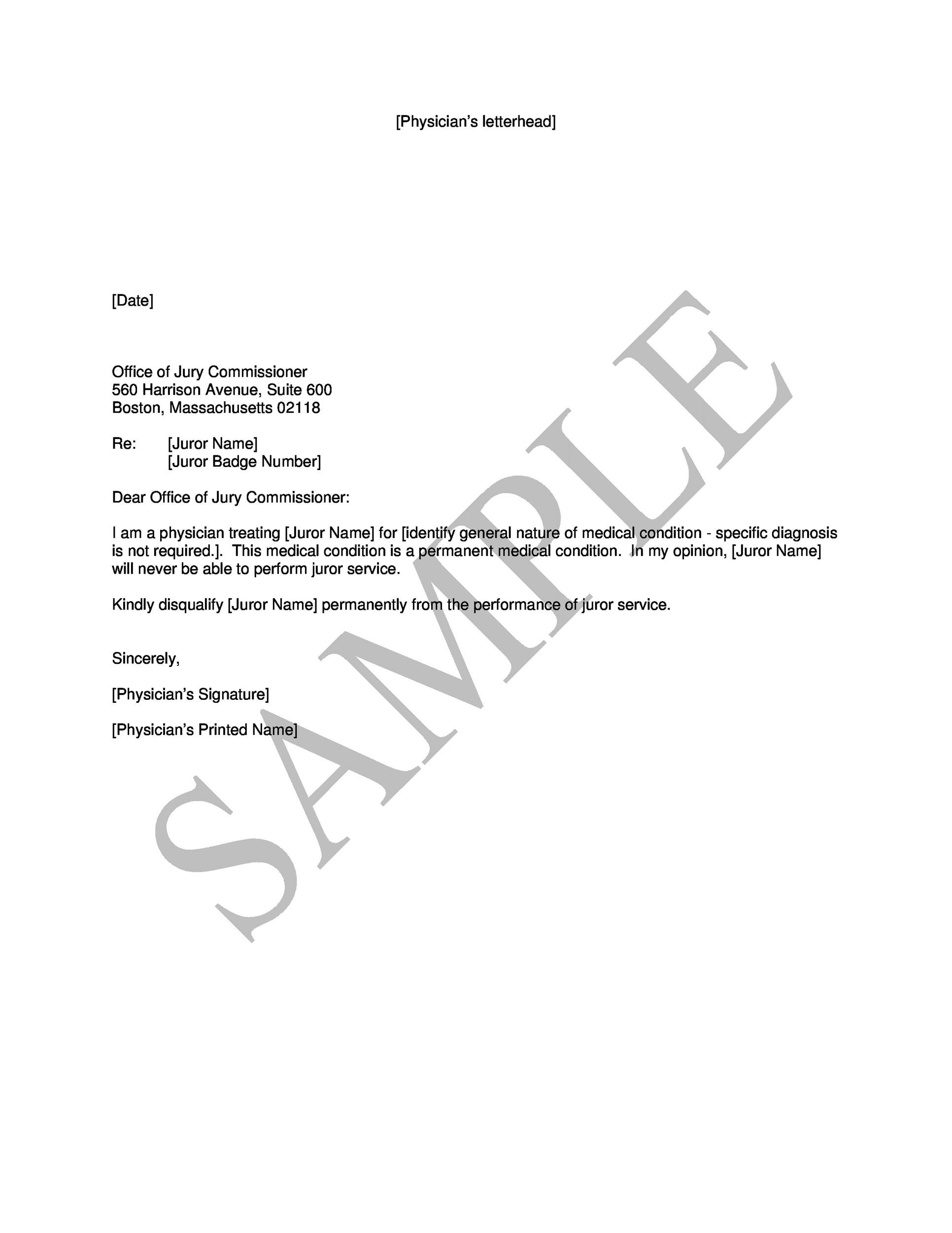 Excuse Letter Template