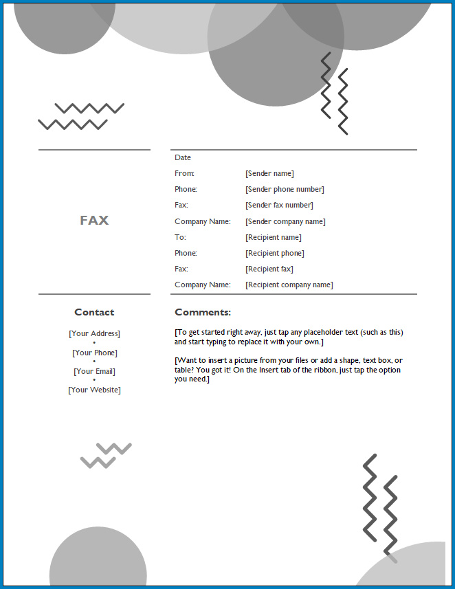 Free Printable Fax Cover Sheet Template Word