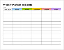 Free Printable Weekly Planner Template
