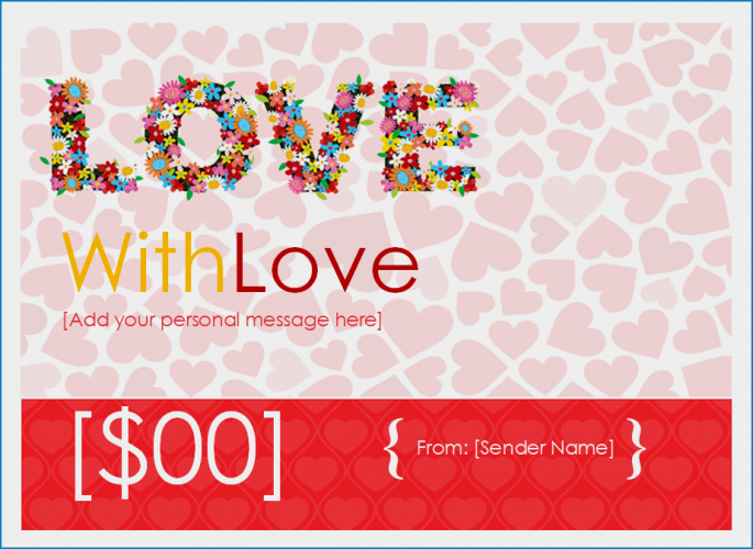 √ Free Printable Gift Card Template