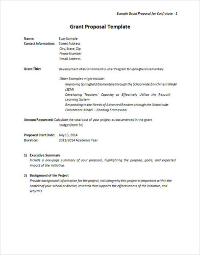 Grant Proposal Template Free | Templateral