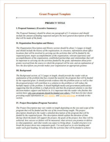 Grant Proposal Template Pdf Templateral