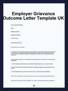 Grievance Letter Template