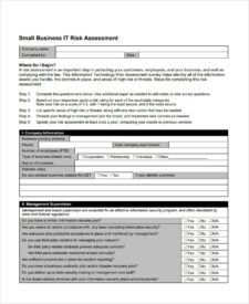 โ Free Printable IT Risk Assessment Template