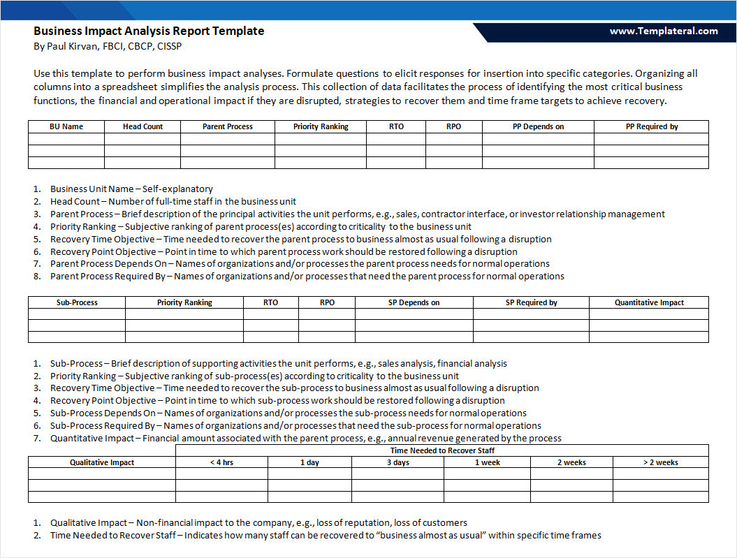 Impact Assessment Template Impact Assessment Template