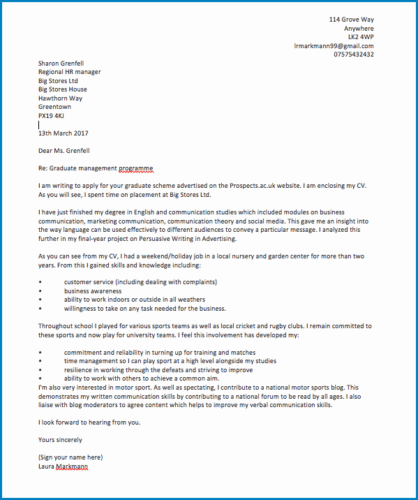 √ Job Cover Letter With No Experience Template