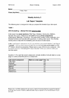 Lab Report Template