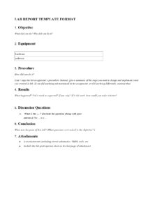 Lab Report Template