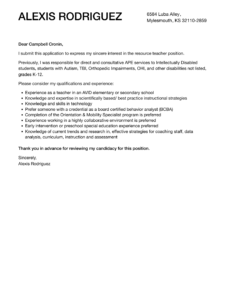 Letter of Introduction for Teacher