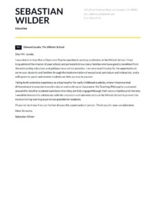 Letter of Introduction for Teacher