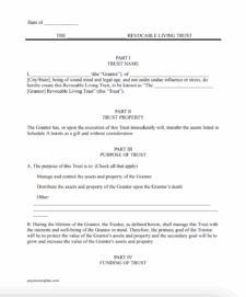 Living Trust Form