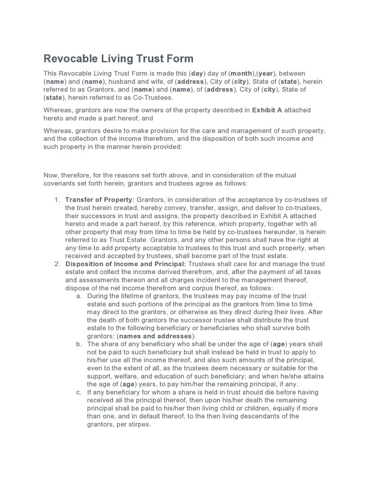 Living Trust Form