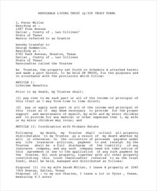 Living Trust Form