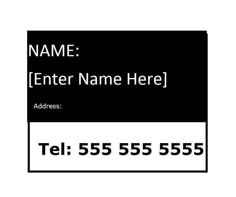 √ Free Printable Luggage Tag Template (Word)