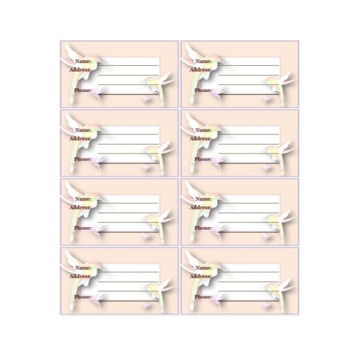 √ Free Printable Luggage Tag Template (Word)