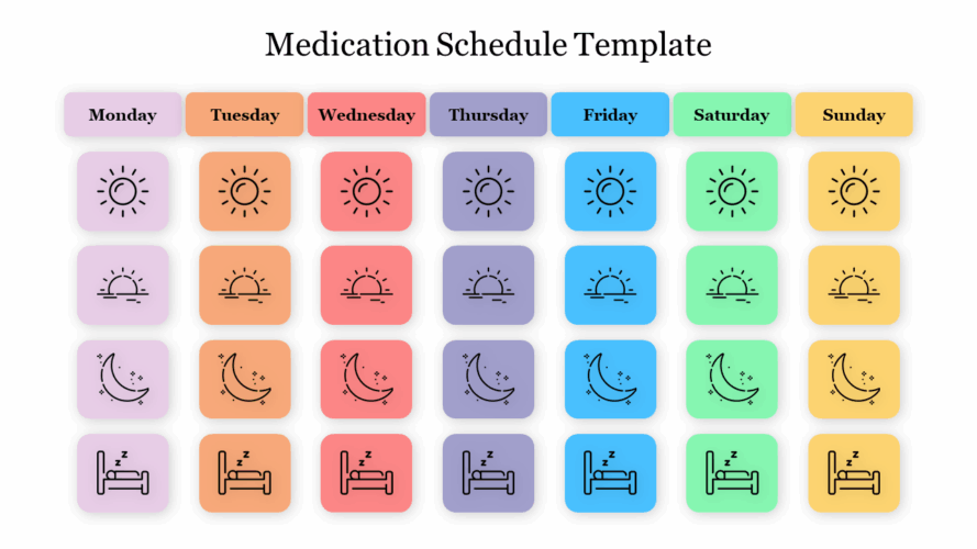 √ Free Printable Medication Schedule Template