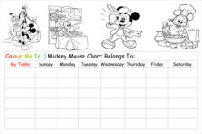 Mickey Mouse Reward Chart Template