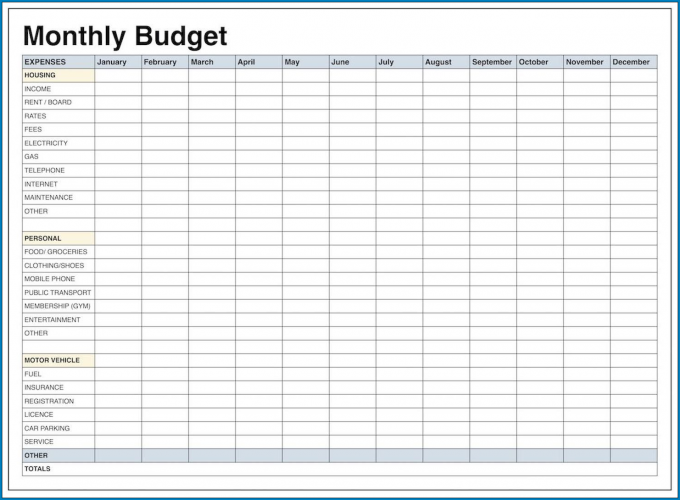 √ Free Printable Monthly Budget Planner Template
