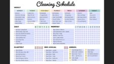 Monthly Cleaning Schedule Template