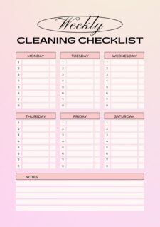 Monthly Cleaning Schedule Template