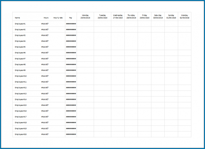 √ Free Printable Monthly Employee Schedule Template Excel