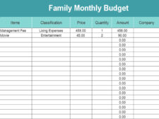 Monthly Expenses Template