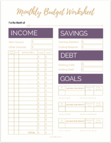 Monthly Expenses Template
