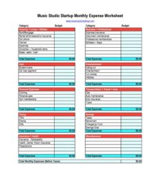 Monthly Expenses Template